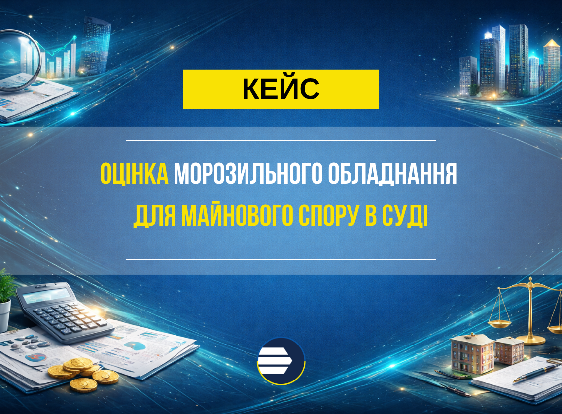 Оцінка морозильного обладнання для майнового спору в суді